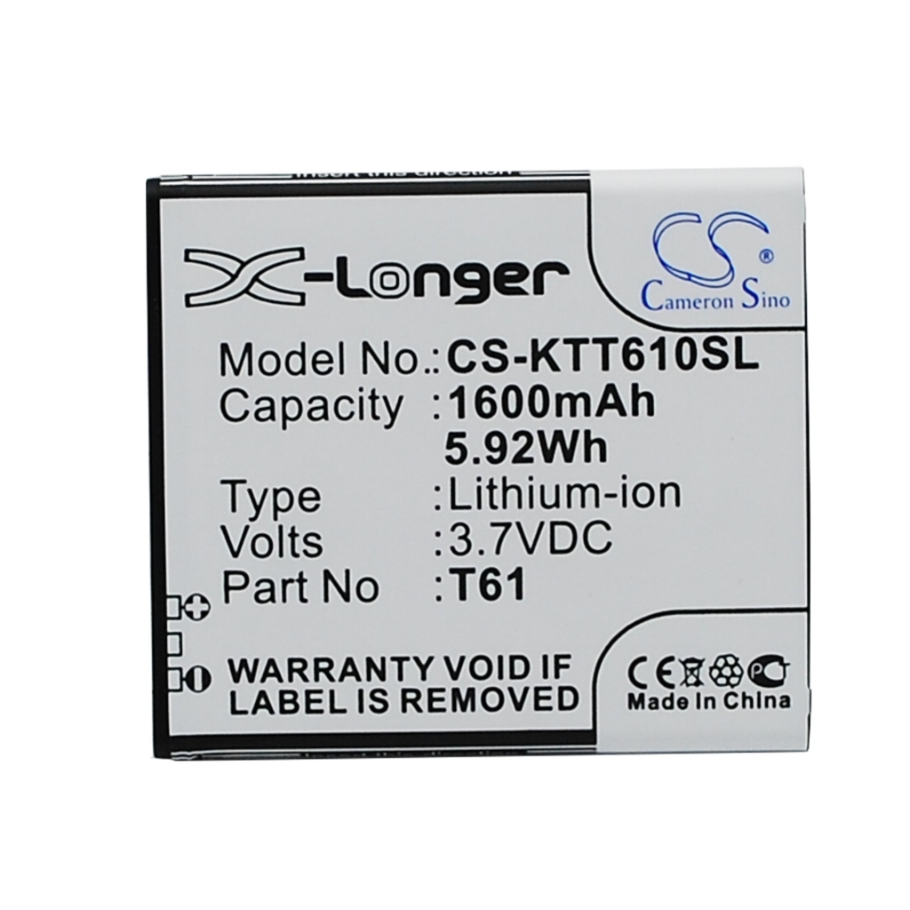 Batteri kompatibel med K-Touch CS-KTT610SL