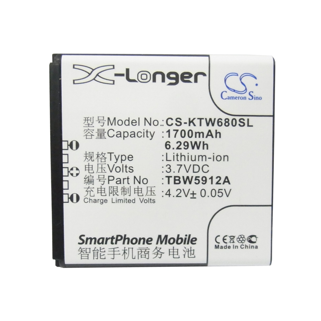 Mobiltelefonbatteri K-Touch CS-KTW680SL