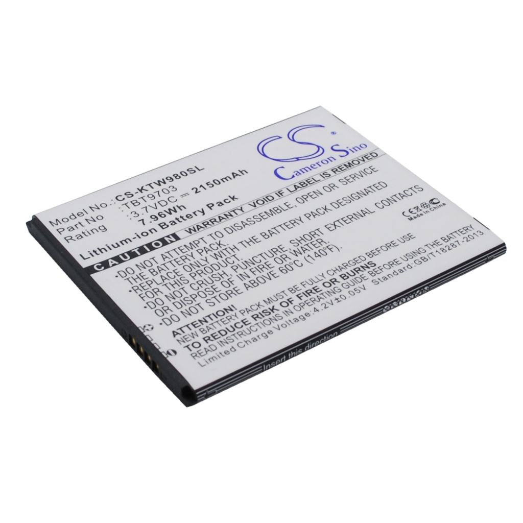 Mobiltelefonbatteri K-Touch CS-KTW980SL
