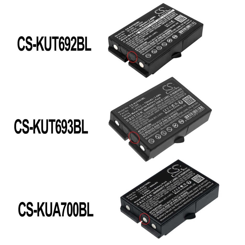 Batterier kompatibel med Ikusi TM70/iK2.13B JS JS3 LV CS-KUT693BL