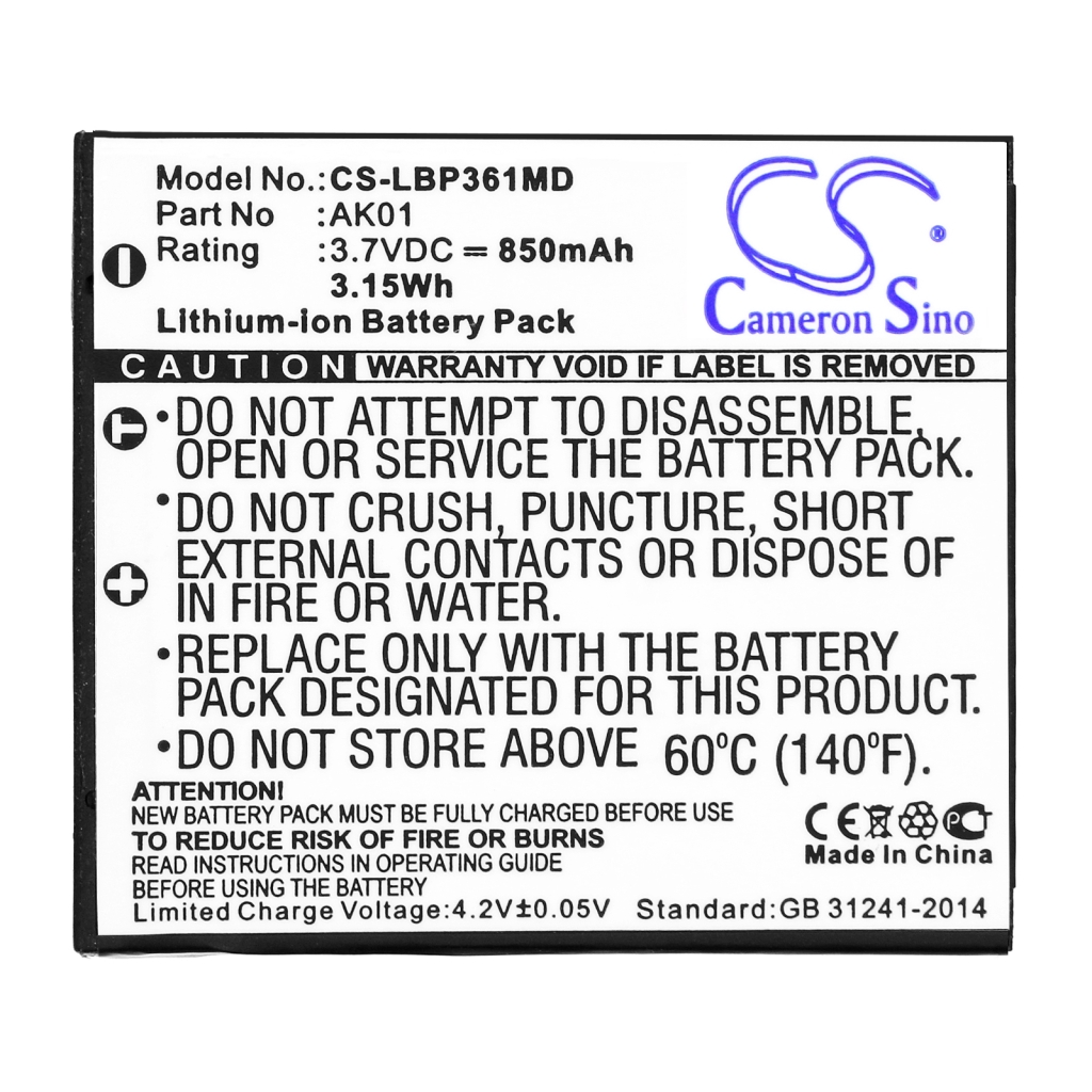 Camera Battery Medion CS-LBP361MD
