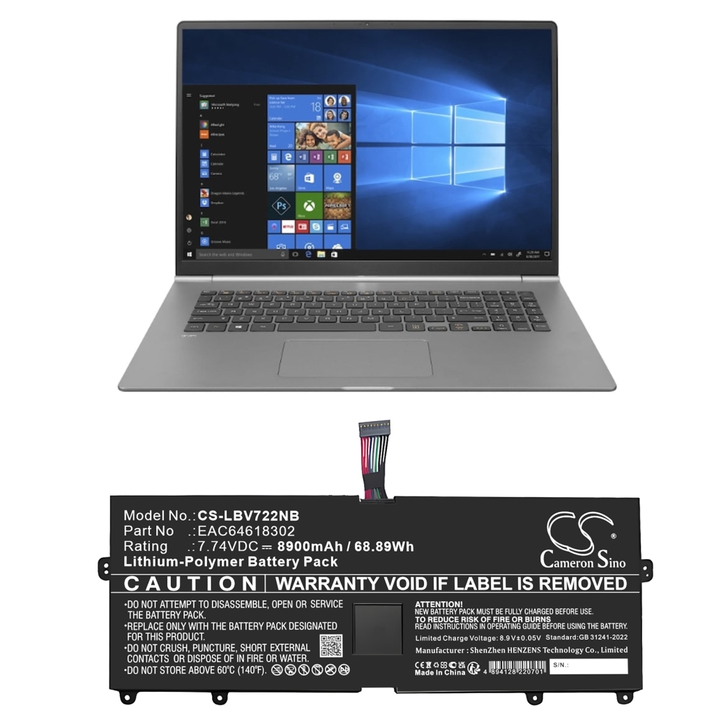 Notebookbatteri LG CS-LBV722NB