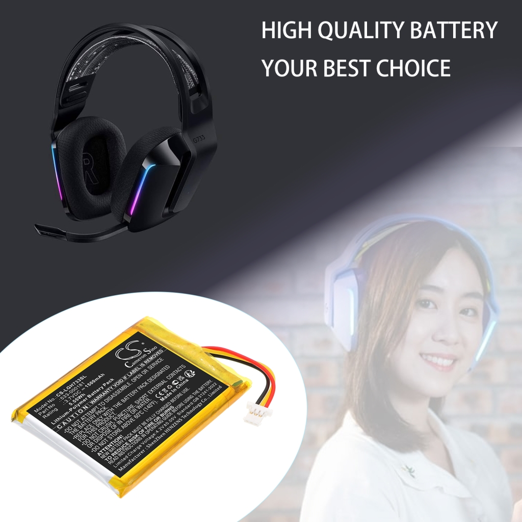 Trådløst headsetbatteri Logitech CS-LGH733SL