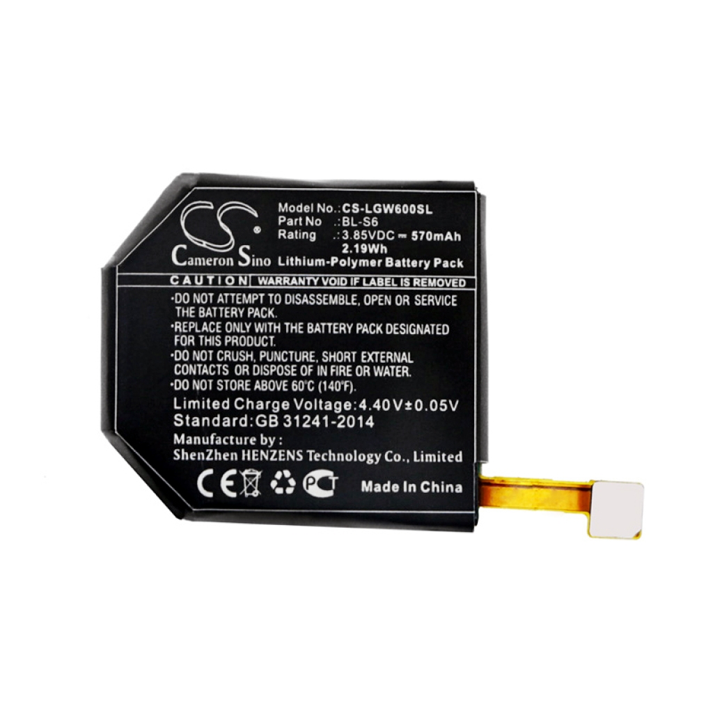 Smartwatchbatteri Lg CS-LGW600SL