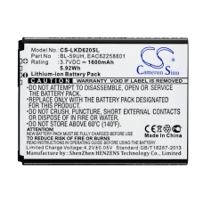 Kompatibel batteriudskiftning til LG BL-59UH,EAC62258701,EAC62258801