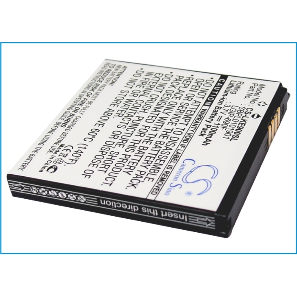 Batterier kompatibel med LG Optimus 7 7Q Mach CS-LKE900SL