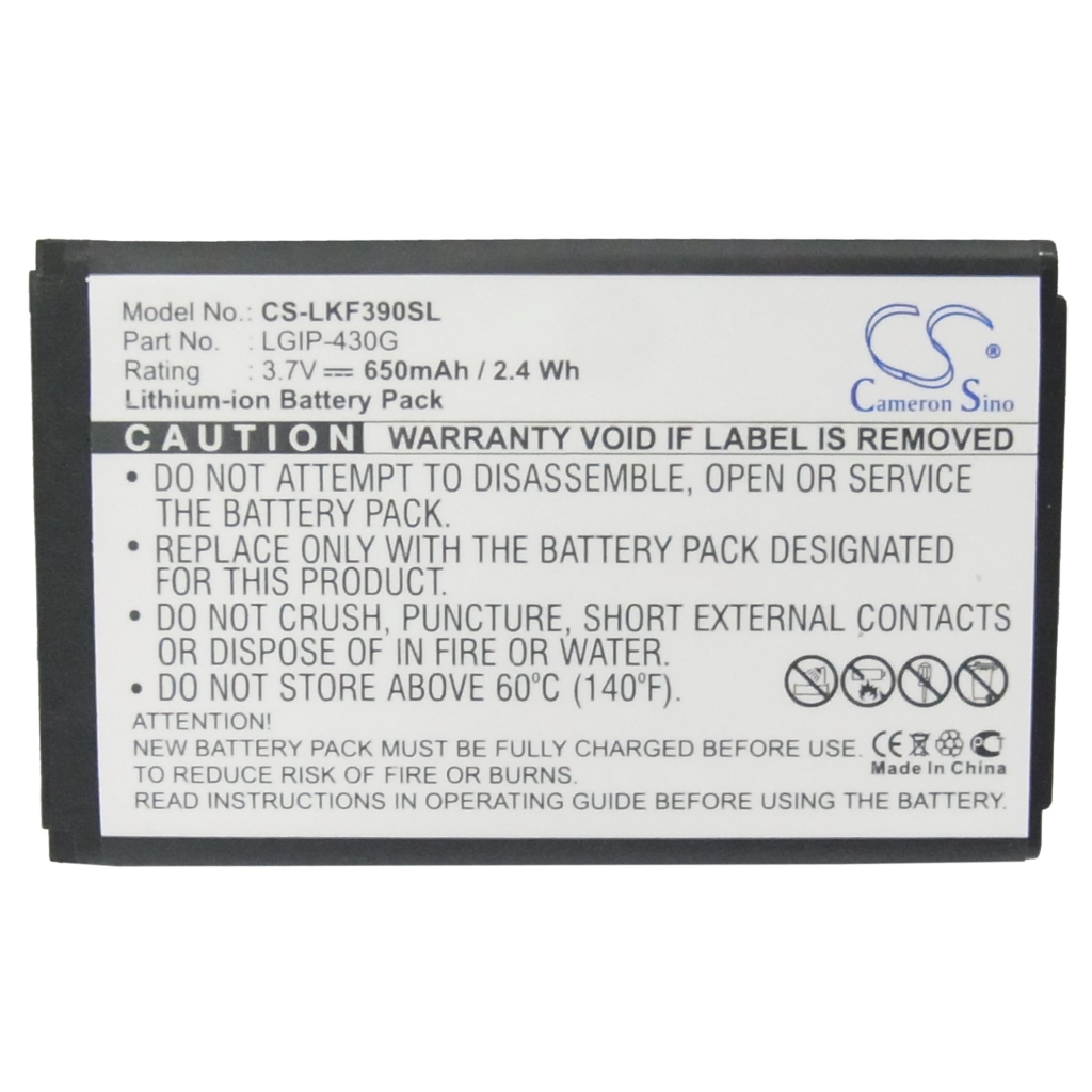Mobiltelefonbatteri LG CS-LKF390SL