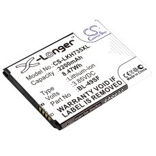 Kompatibel batteriudskiftning til LG BL-49SF,EAC92919001