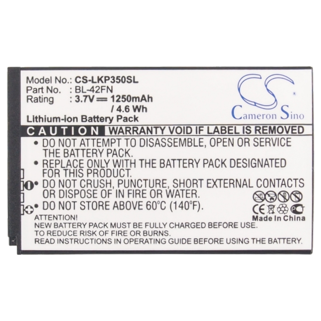 Mobiltelefonbatteri LG CS-LKP350SL