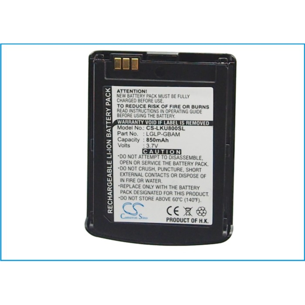 Mobiltelefonbatteri LG CS-LKU800SL