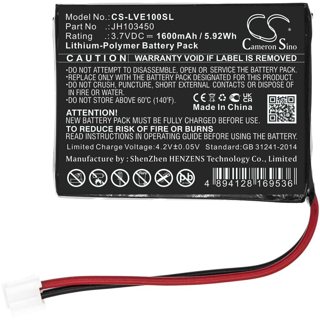 Babyfonbatteri Levana CS-LVE100SL