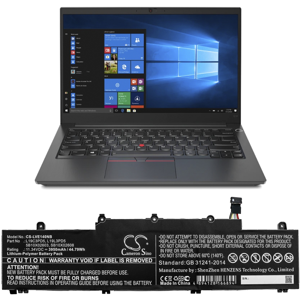 Notebookbatteri Lenovo CS-LVE140NB