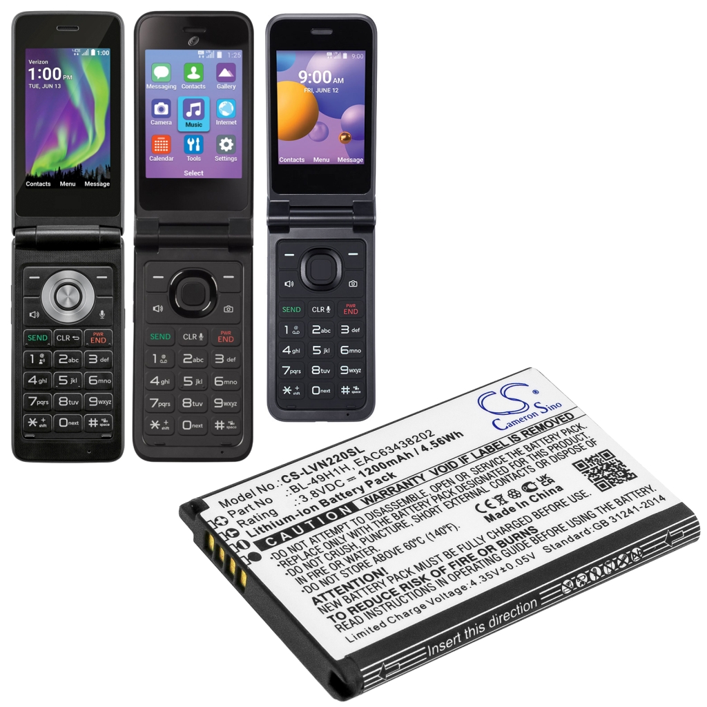 Mobiltelefonbatteri LG CS-LVN220SL