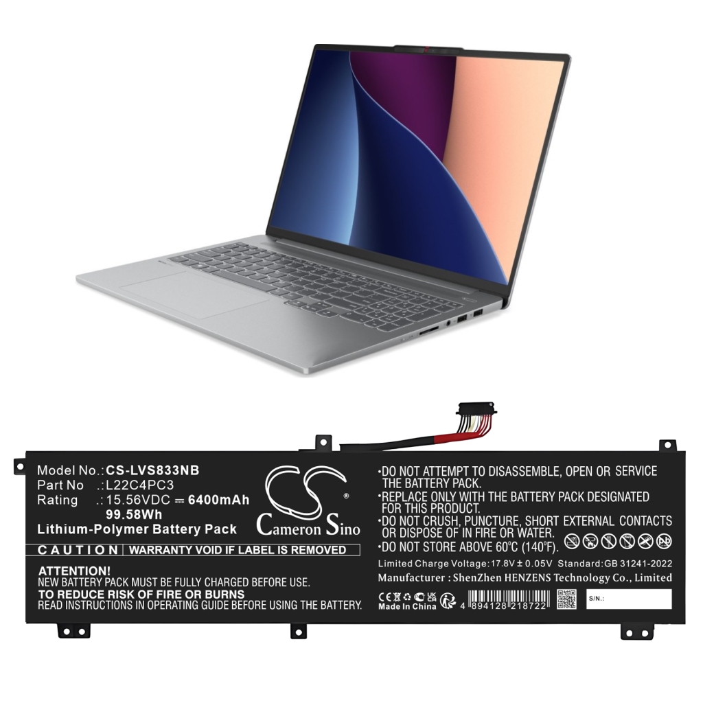 Notebookbatteri Lenovo CS-LVS833NB