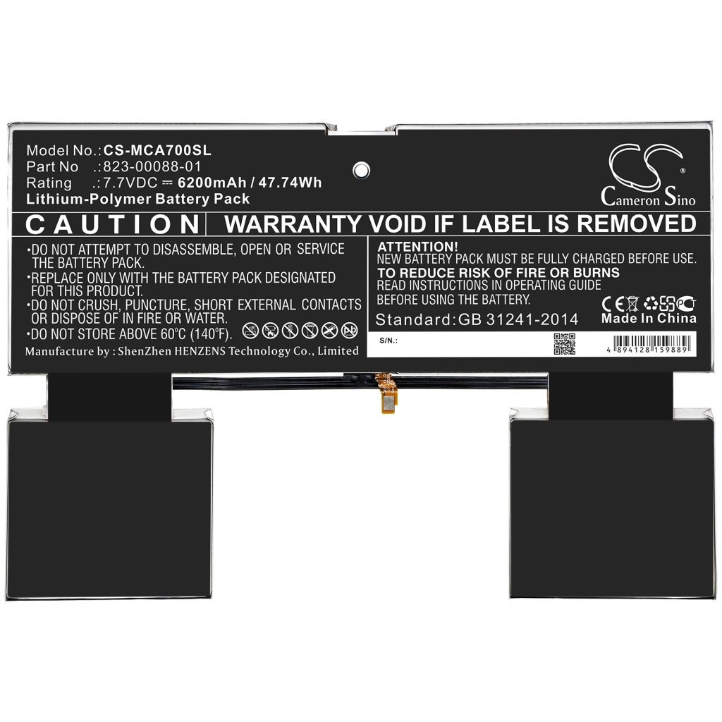 Tablet Battery Microsoft CS-MCA700SL