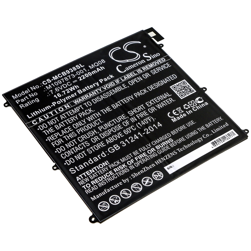 Tabletbatteri Microsoft CS-MCB938SL