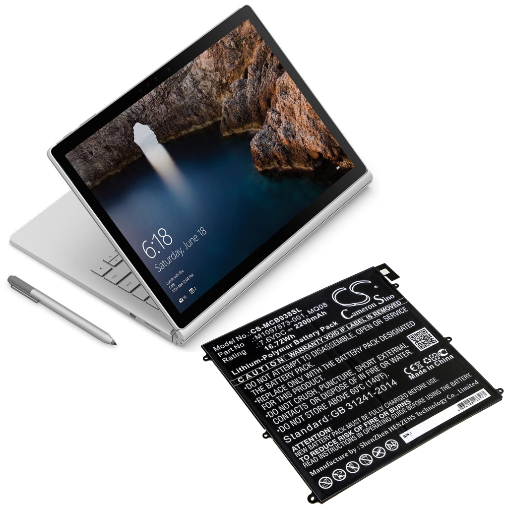 Tabletbatteri Microsoft CS-MCB938SL