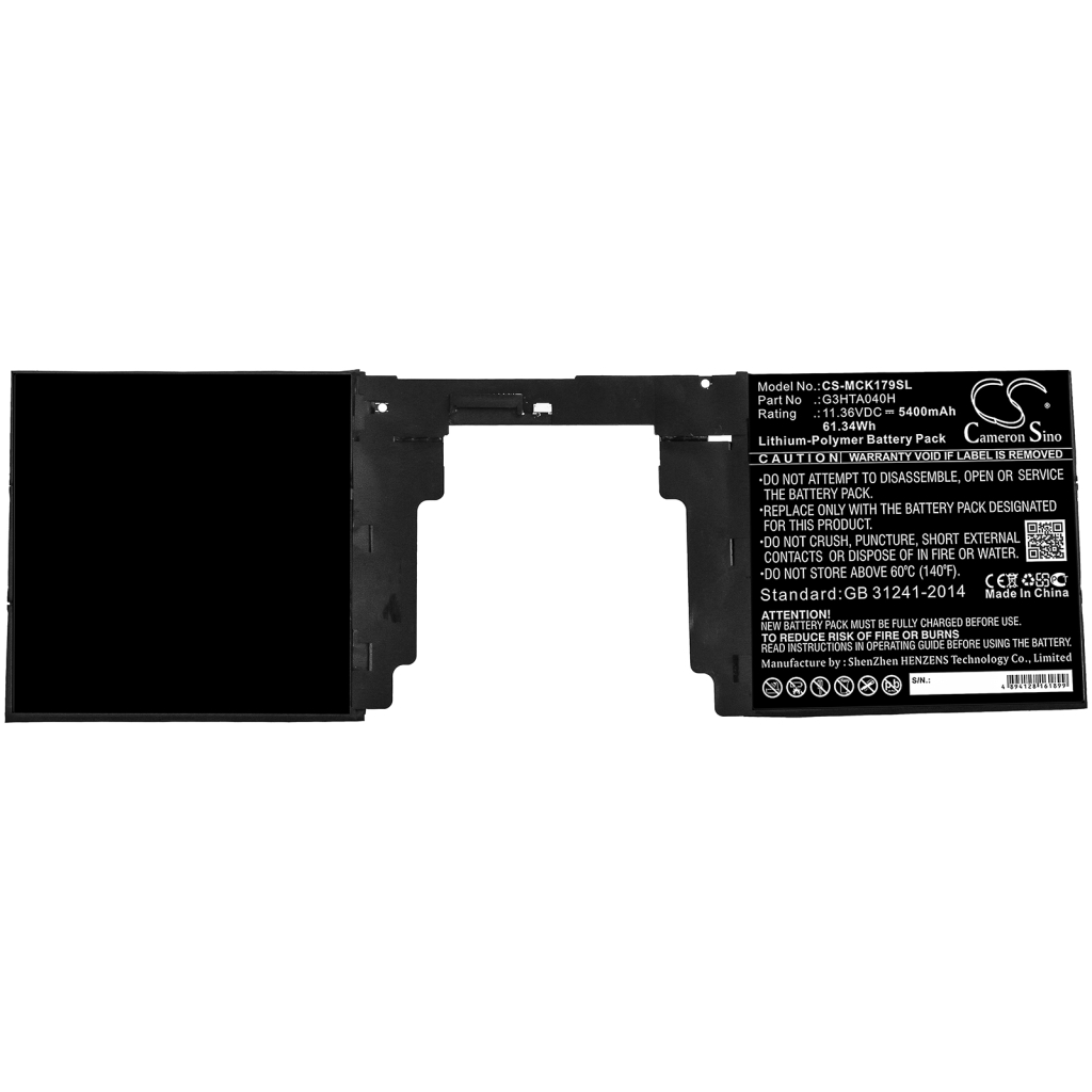 Tabletbatteri Microsoft CS-MCK179SL