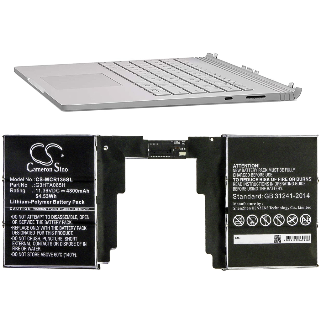 Tabletbatteri Microsoft CS-MCR135SL