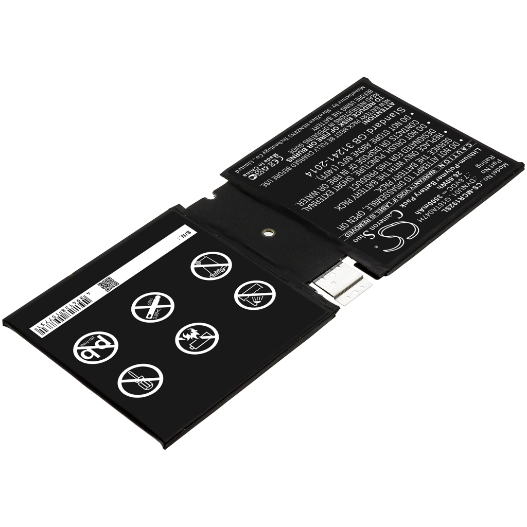 Tabletbatteri Microsoft CS-MCR192SL