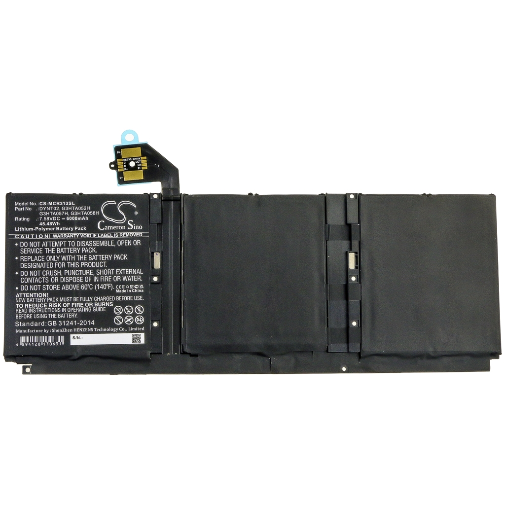 Tabletbatteri Microsoft CS-MCR313SL