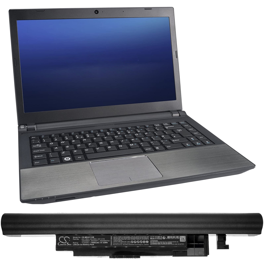 Notebookbatteri Medion Pegatron B34YA