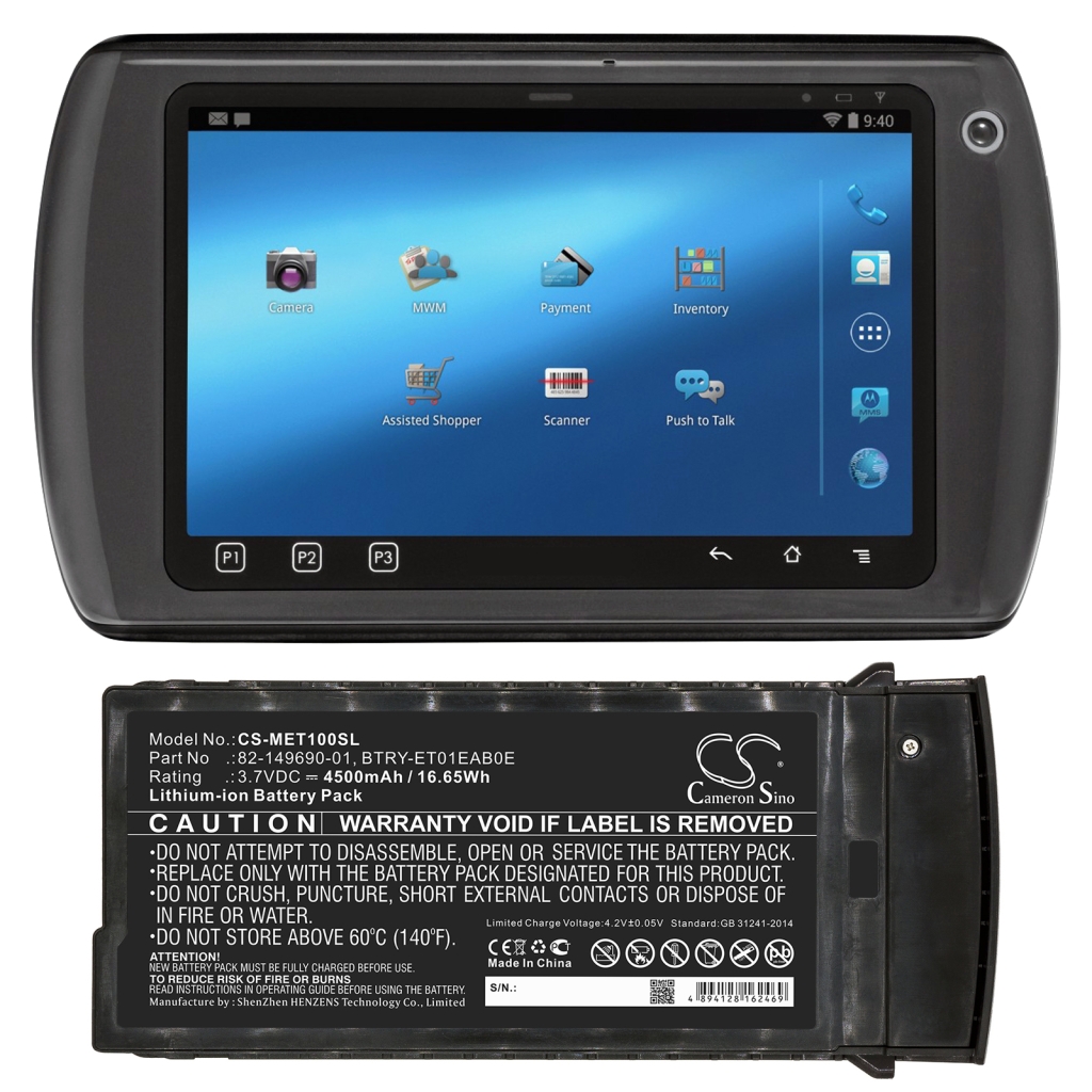 Tabletbatteri Motorola CS-MET100SL