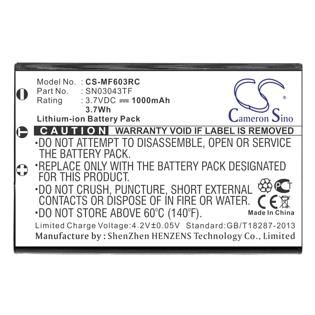 Batterier Erstatter SN03043TF