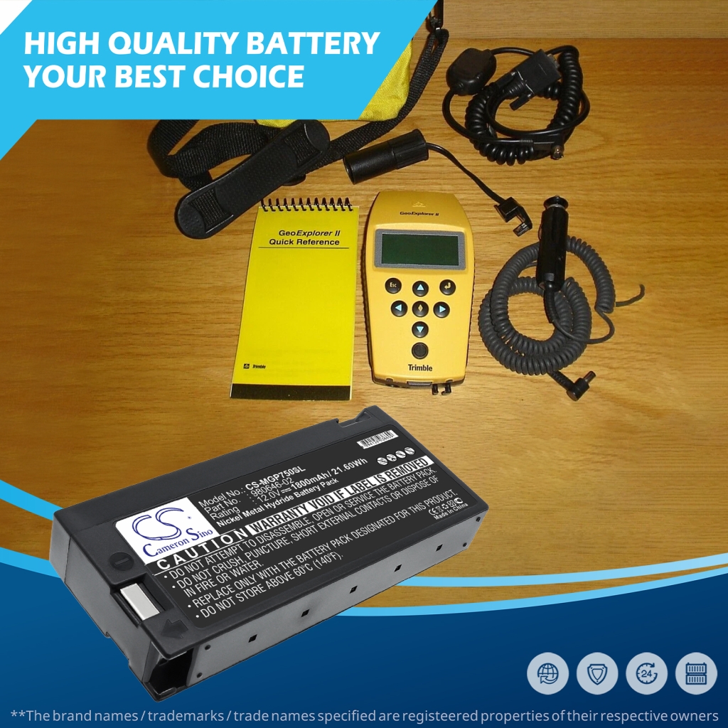 Batteri kompatibel med Magellan Trimble CS-MGP750SL