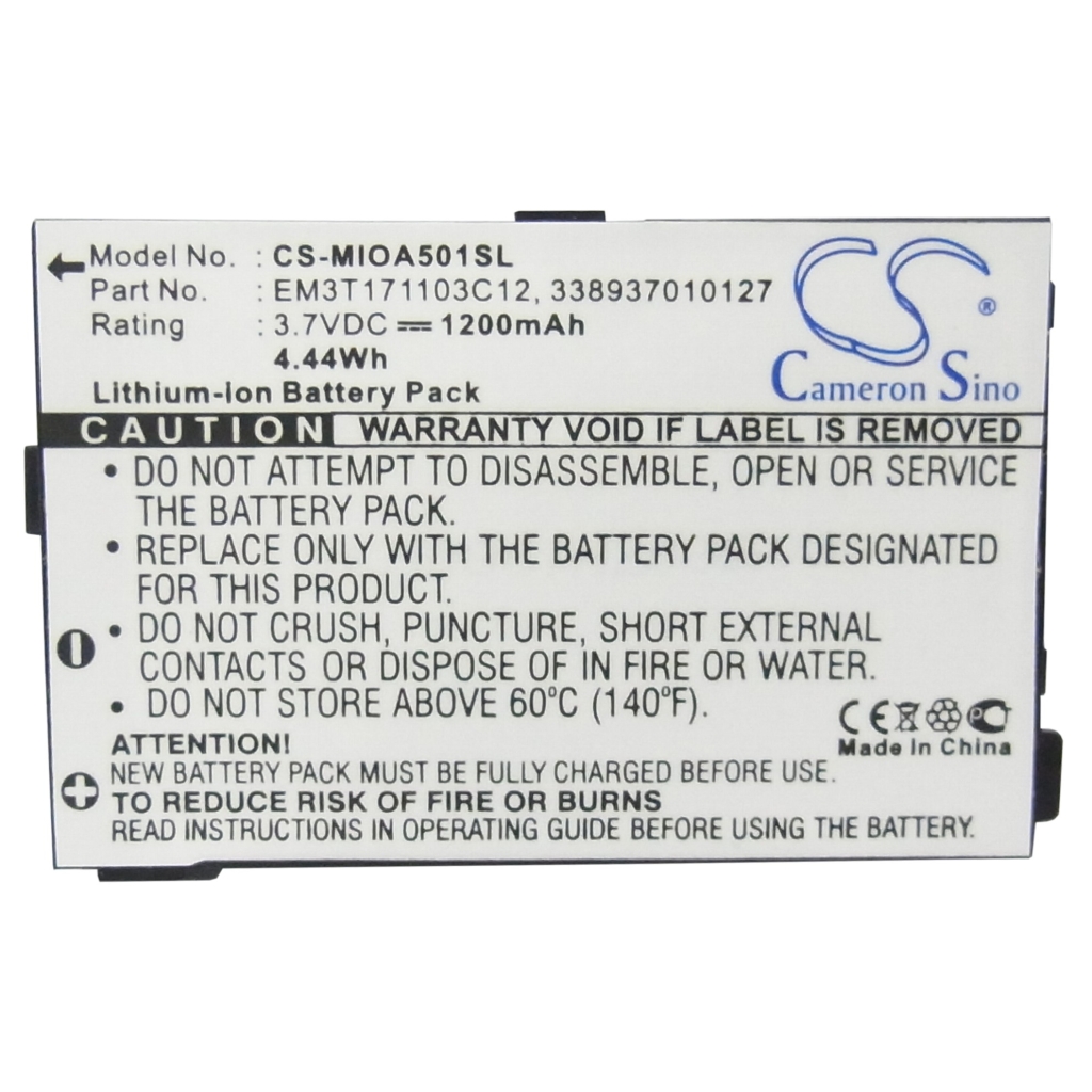 Mobiltelefonbatteri Mitac CS-MIOA501SL