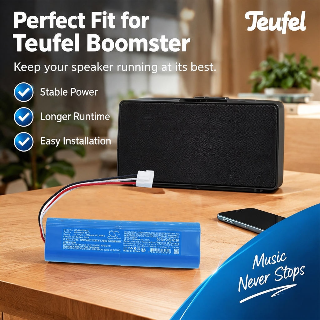 Batterier kompatibel med Mackie FreePlay Live Live 150W 2ch Personal PA System CS-MKF100SL