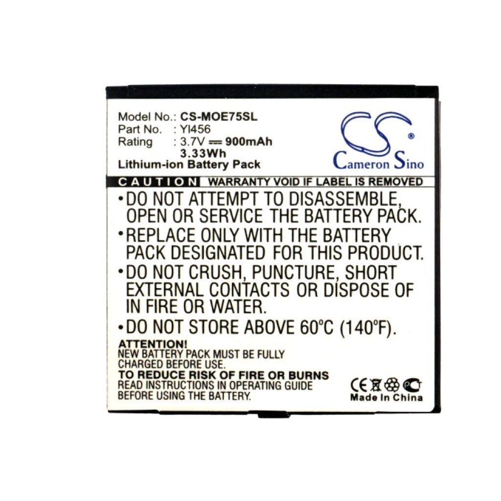 Batteri kompatibel med Motorola CS-MOE75SL