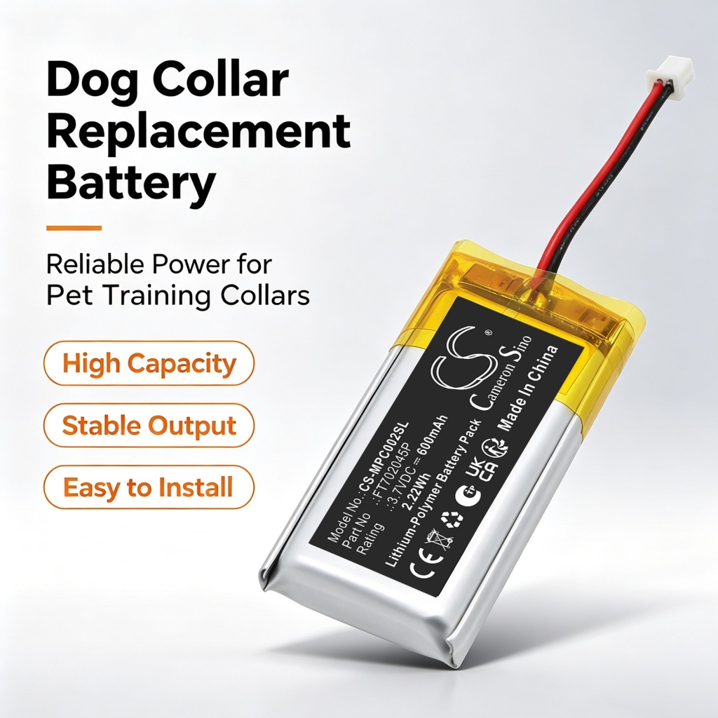 Batterier kompatibel med My Pet Command Dog Fence Collars Training CS-MPC002SL