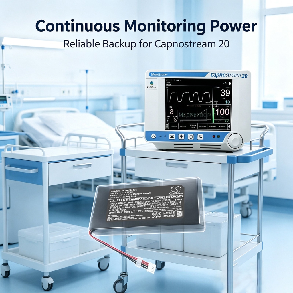 Batterier kompatibel med Medtronic Capnostream 20 20 Monitor 20P Monitor CS-MPC200MD
