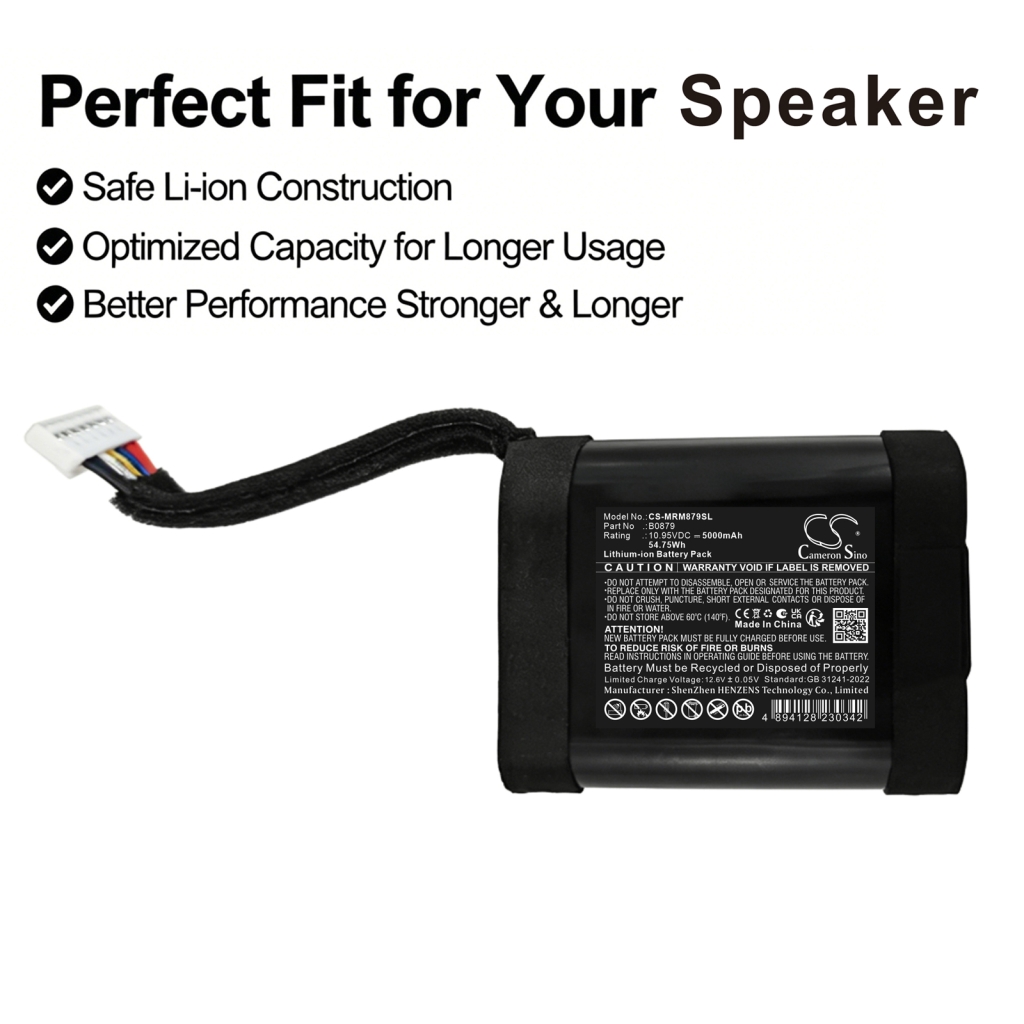 Batteri kompatibel med Marshall CS-MRM879SL