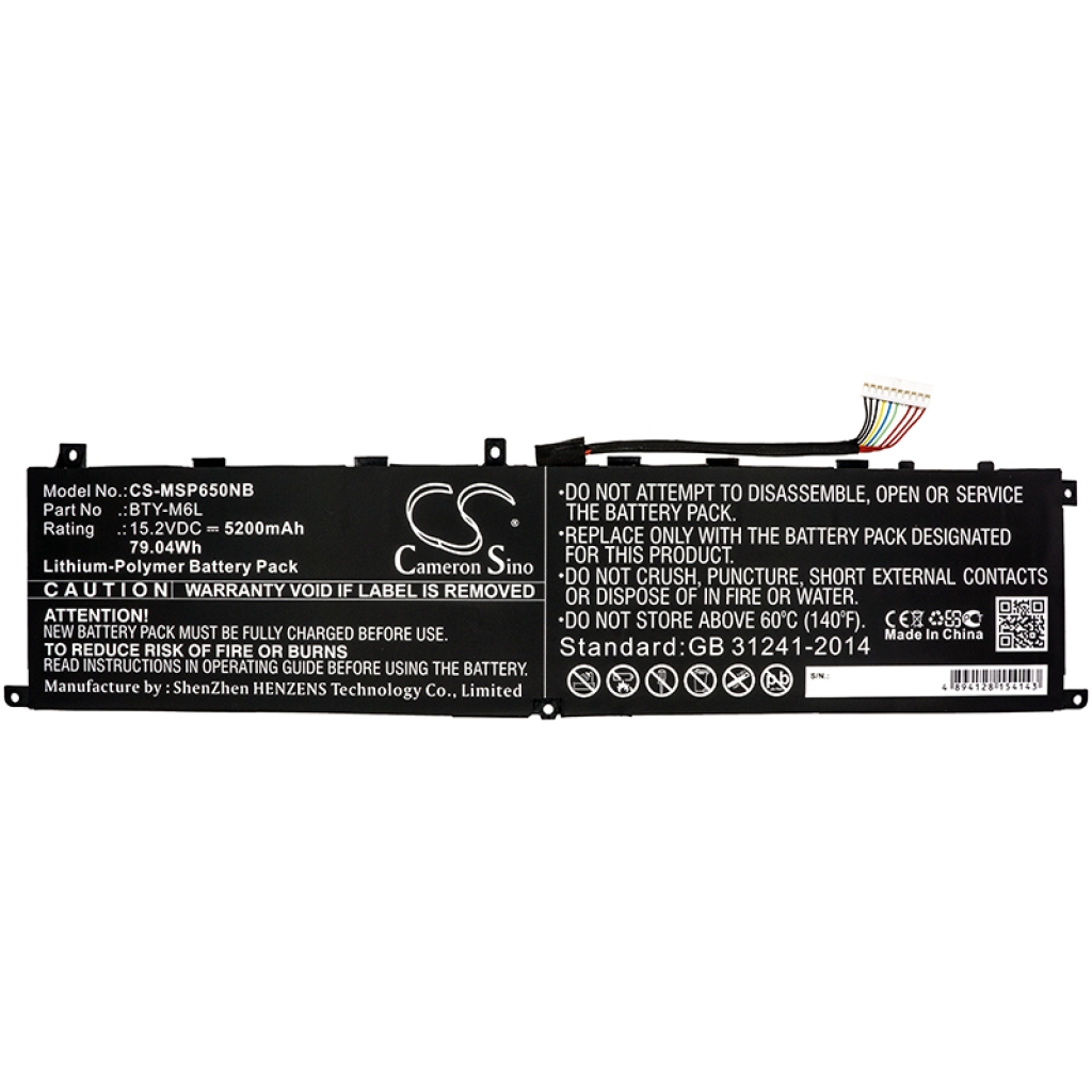 Notebookbatteri MSI CS-MSP650NB