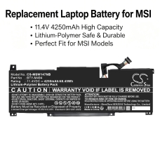 Kompatibel batteriudskiftning til MSI BTY-M494