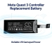 Batterier kompatibel med Meta Quest 3 Game Controller 3S Game Controller Touch Plus Controller CS-MTC320SL