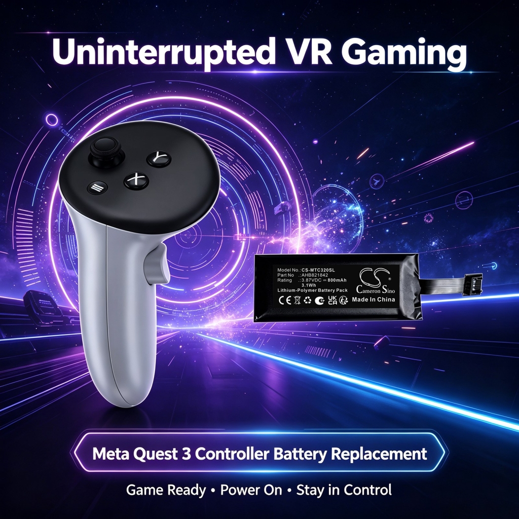 Batterier kompatibel med Meta Quest 3 Game Controller 3S Game Controller Touch Plus Controller CS-MTC320SL