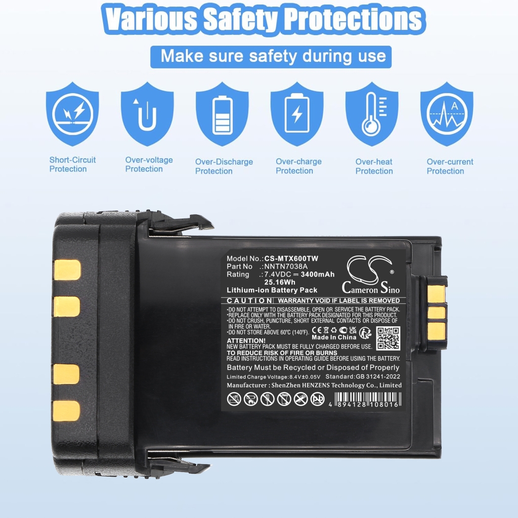 Batteri kompatibel med Motorola CS-MTX600TW