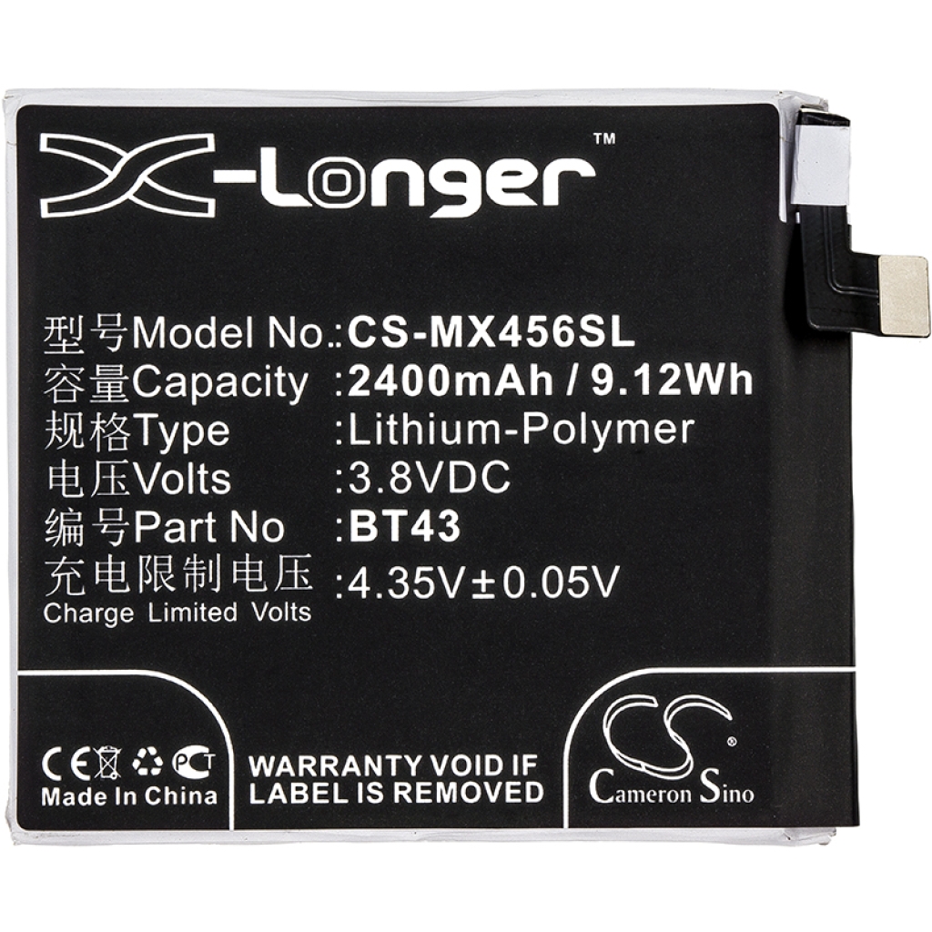 Mobiltelefonbatteri MeiZu CS-MX456SL