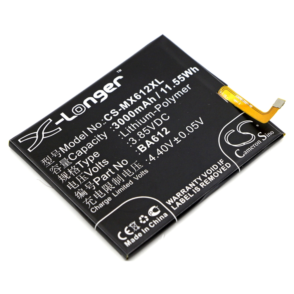 Mobiltelefonbatteri MeiZu CS-MX612XL