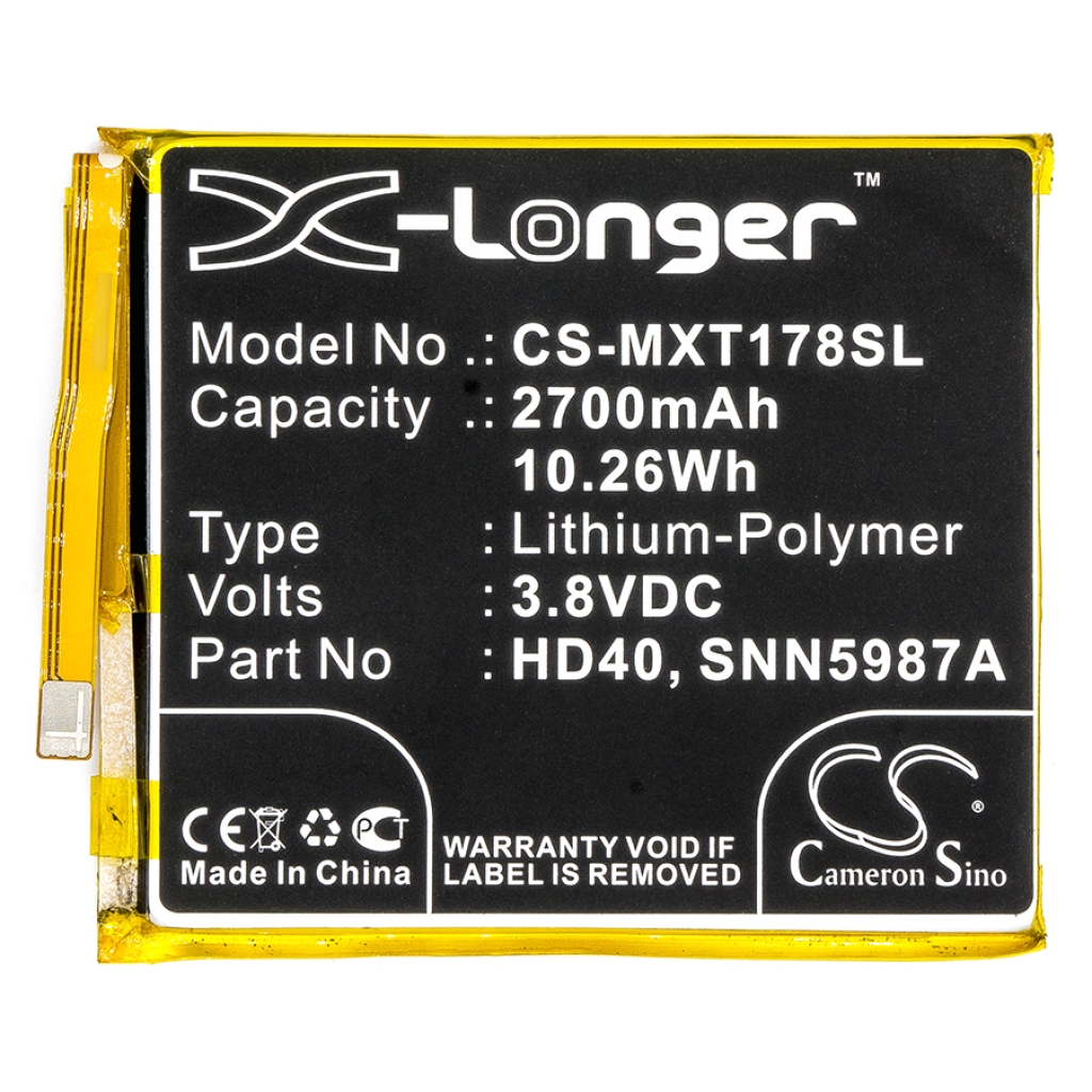 Mobiltelefonbatteri Motorola CS-MXT178SL