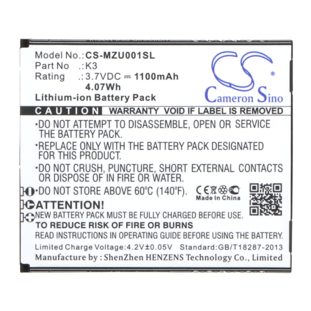 Batteri kompatibel med Navon CS-MZU001SL