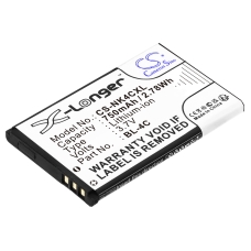 Kompatibel batteriudskiftning til Nokia BBA-07,BK-BL-4C,BL-4C,C4C08T,C4C50T...
