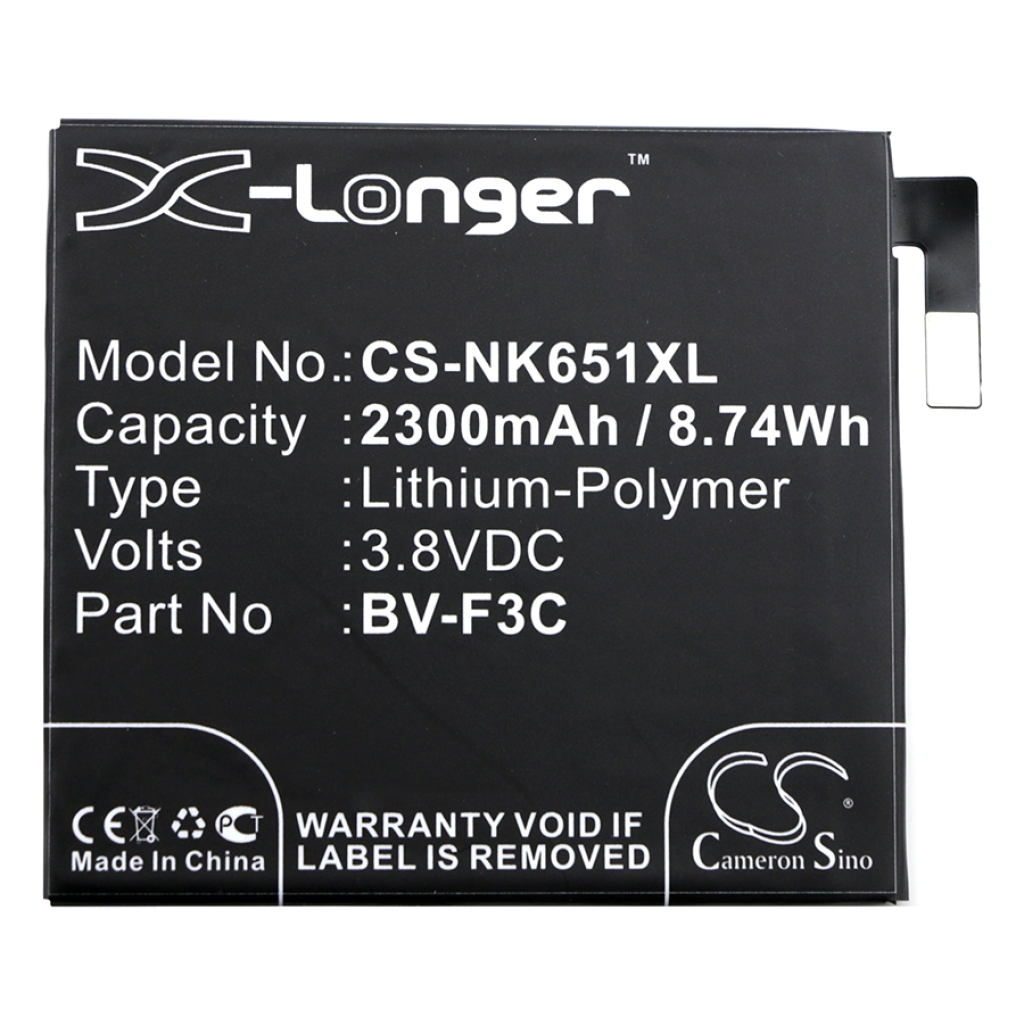 Batteri kompatibel med Nokia Microsoft CS-NK651XL