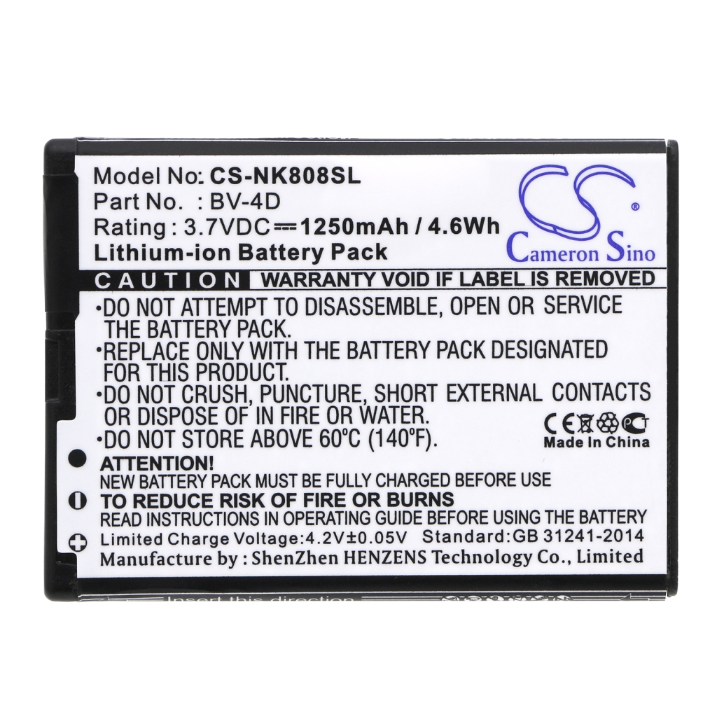 Mobiltelefonbatteri Nokia CS-NK808SL