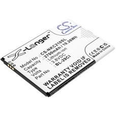 Kompatibel batteriudskiftning til Nokia BL-29CI,BL-29CL
