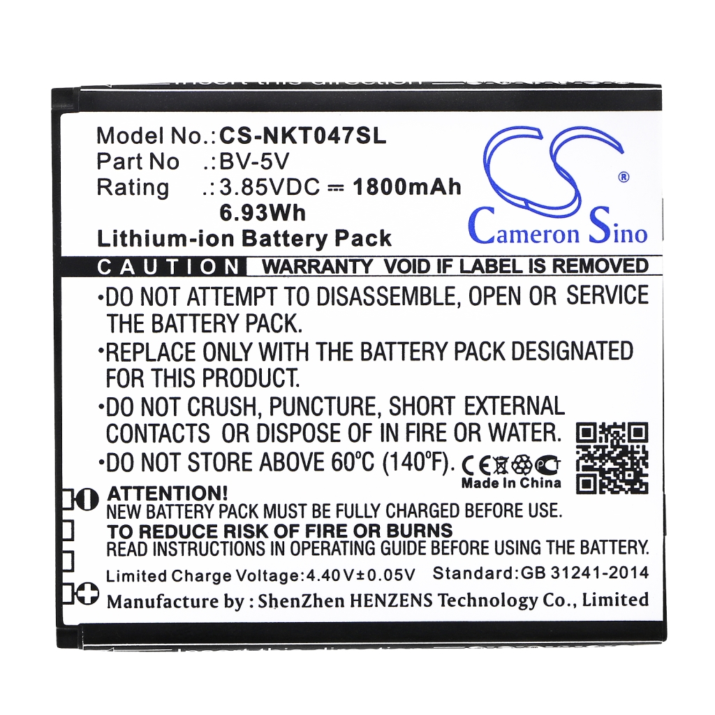 Mobiltelefonbatteri Nokia CS-NKT047SL