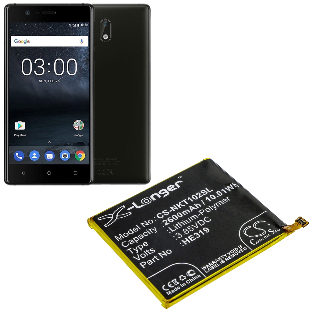 Mobiltelefonbatteri Nokia CS-NKT102SL